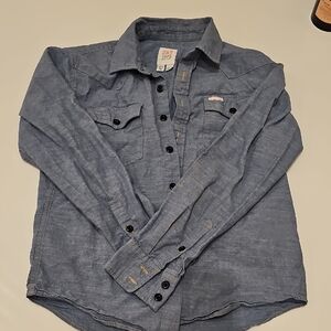 Topo Designs Casual Blue Button-Down Shirt